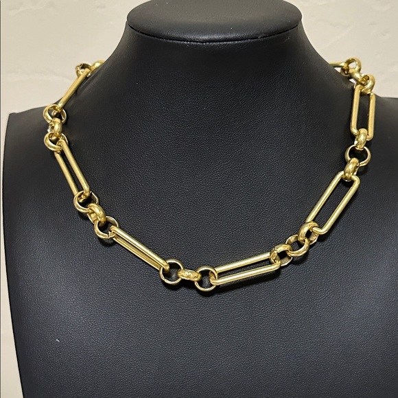Madewell Paper Clip Gold-Tone Chunky Chain Necklace - Picture 12 of 12